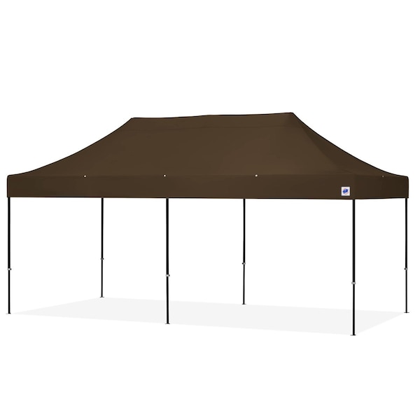 TAA Compliant Eclipse Shelter, 10' W x 20' L, Black Steel Frame, Coyote Brown Vented Top